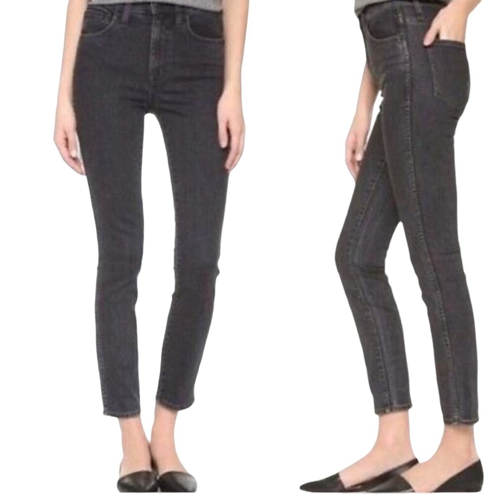 MADEWELL 10" high riser skinny skinny jeans in faded black size 26